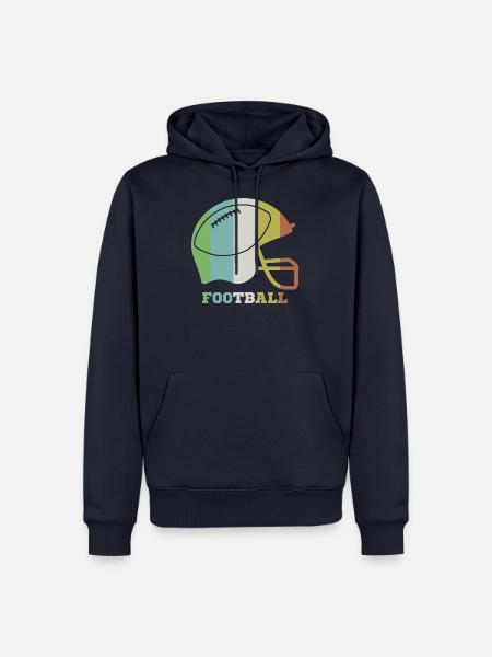 Football Helm - Männer Premium Bio Hoodie - Navy