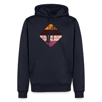 Saxofon - Männer Premium Bio Hoodie - Navy - Vorne - Nico (187cm)