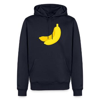 Banane - Sweat à capuche Premium bio Homme - bleu marine - Devant - Nico (187cm)