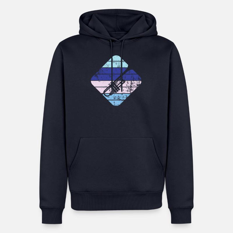 Trompete - Männer Premium Bio Hoodie - Navy