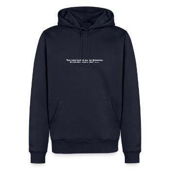 Seneca 2 2 - Männer Premium Bio Hoodie - Navy - Vorne - Nico (187cm)
