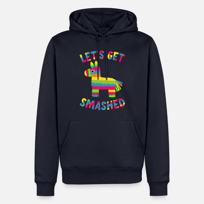 Faisons smashed Pinata - Sweat à capuche Premium bio Homme - bleu marine