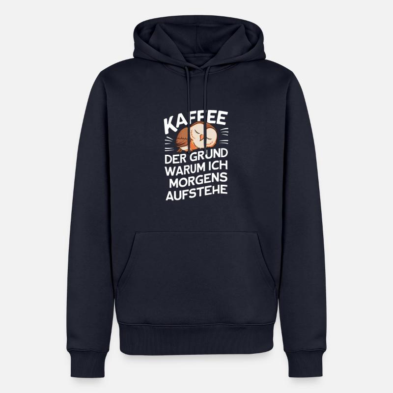 Nachteule Eule Eulen Vogel - Männer Premium Bio Hoodie - Navy