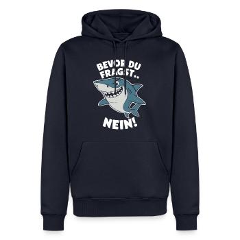 Hai Haifisch Haie Haifische - Männer Premium Bio Hoodie - Navy - Vorne - Nico (187cm)