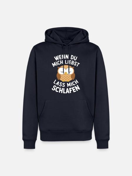 Nachteule Eule Eulen Vogel - Männer Premium Bio Hoodie - Navy