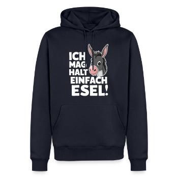 Esel Eselchen Maultier Muli - Männer Premium Bio Hoodie - Navy - Vorne - Nico (187cm)