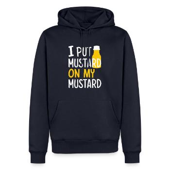 Senf Gelber Senf Lecker Essen Scharfer Senf - Männer Premium Bio Hoodie - Navy - Vorne - Nico (187cm)