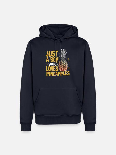 Pineapple tropical hawaiian fruit - Men’s Premium Organic Hoodie - navy