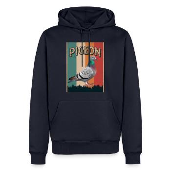 Pigeon Pigeons Animal Oiseau - Sweat à capuche Premium bio Homme - bleu marine - Devant - Nico (187cm)