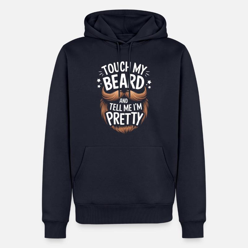 Bart Schnurrbart Bärtige Männer - Männer Premium Bio Hoodie - Navy
