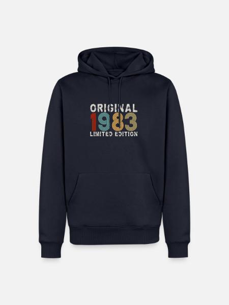 Jahrgang 1983 | Vintage | 40. Geburtstag - Männer Premium Bio Hoodie - Navy