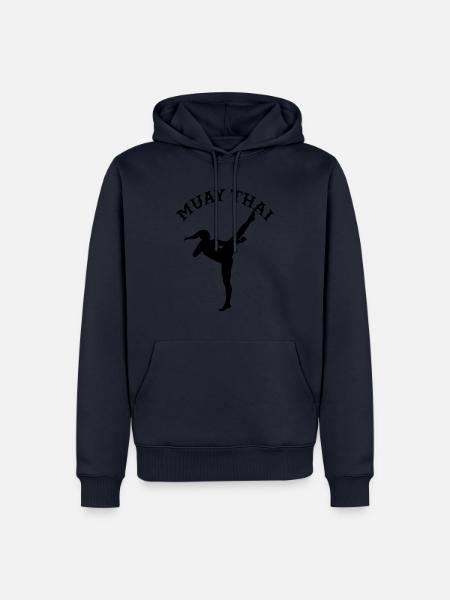 Muay Thai fille - Sweat à capuche Premium bio Homme - bleu marine