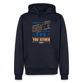 alien abduction ancient egyptian funny jokes - Männer Premium Bio Hoodie - Navy - Vorne - Nico (187cm)