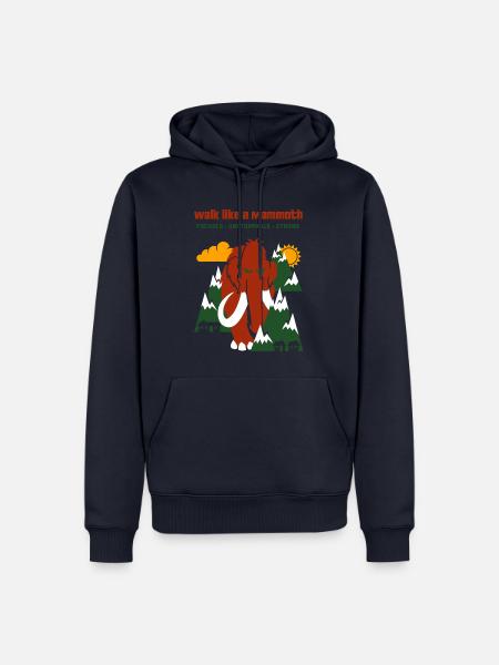Walk Like A Mammoth - Männer Premium Bio Hoodie - Navy