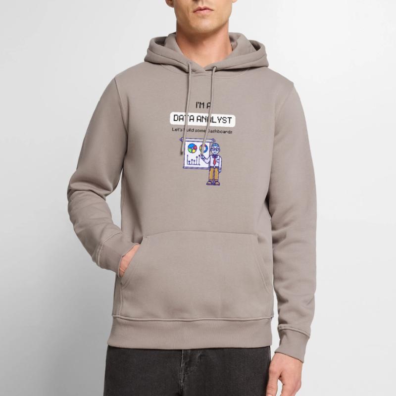 Data Analyst Engineer Power BI SQL Daten KI Coder Männer Premium Bio Hoodie