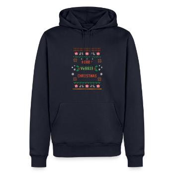 Ugly Veggie Christmas - Männer Premium Bio Hoodie - Navy - Vorne - Nico (187cm)