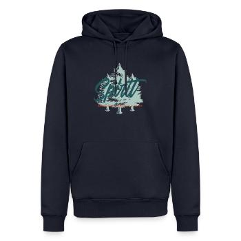 Spirit - Männer Premium Bio Hoodie - Navy - Vorne - Nico (187cm)