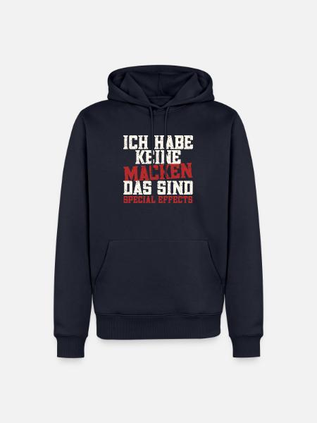 Ich habe keine Macken - Männer Premium Bio Hoodie - Navy