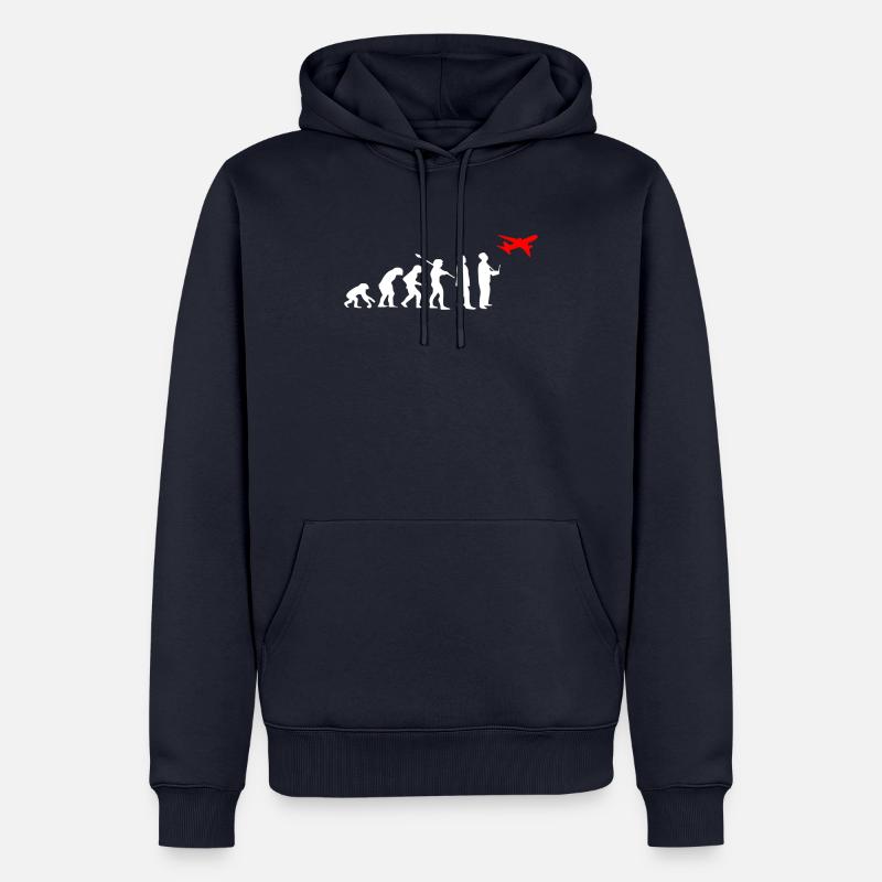 Model Flieger Flugzeug Evolution Modellflugzeug - Männer Premium Bio Hoodie - Navy