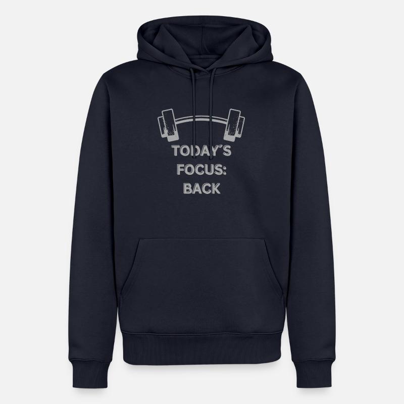 Focus on Back - Männer Premium Bio Hoodie - Navy