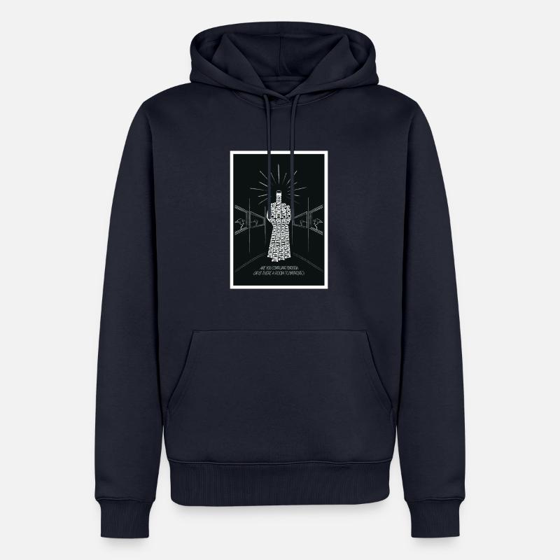Conformité Moutons - Sweat à capuche Premium bio Homme - bleu marine