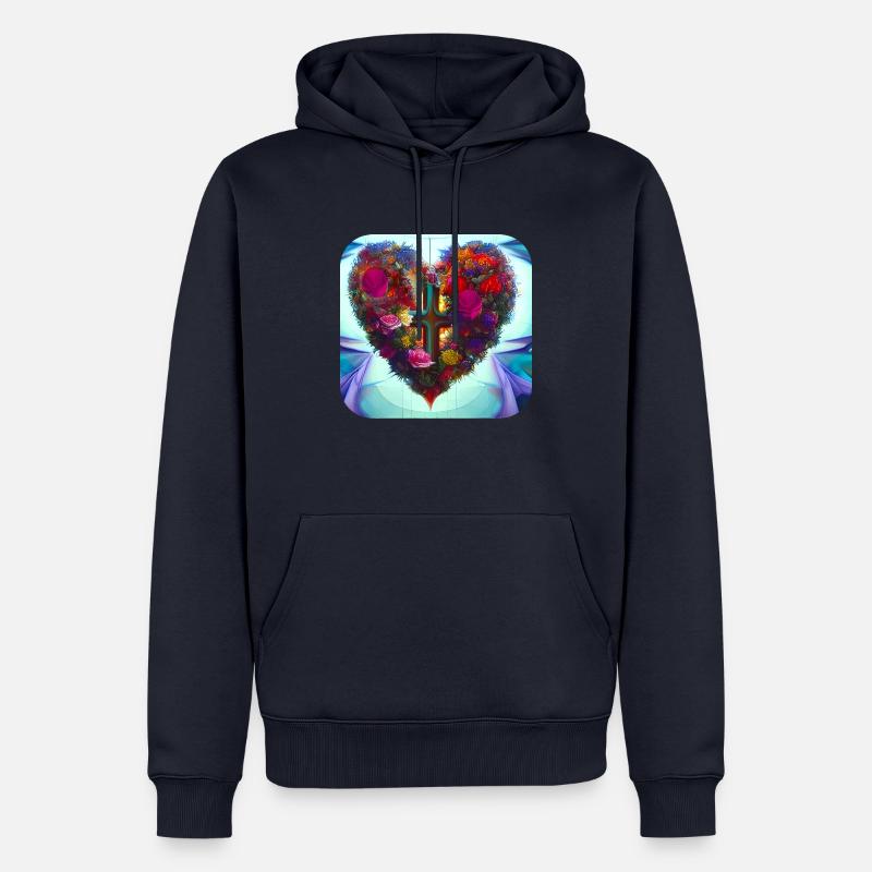 Mutter Herz - Männer Premium Bio Hoodie - Navy