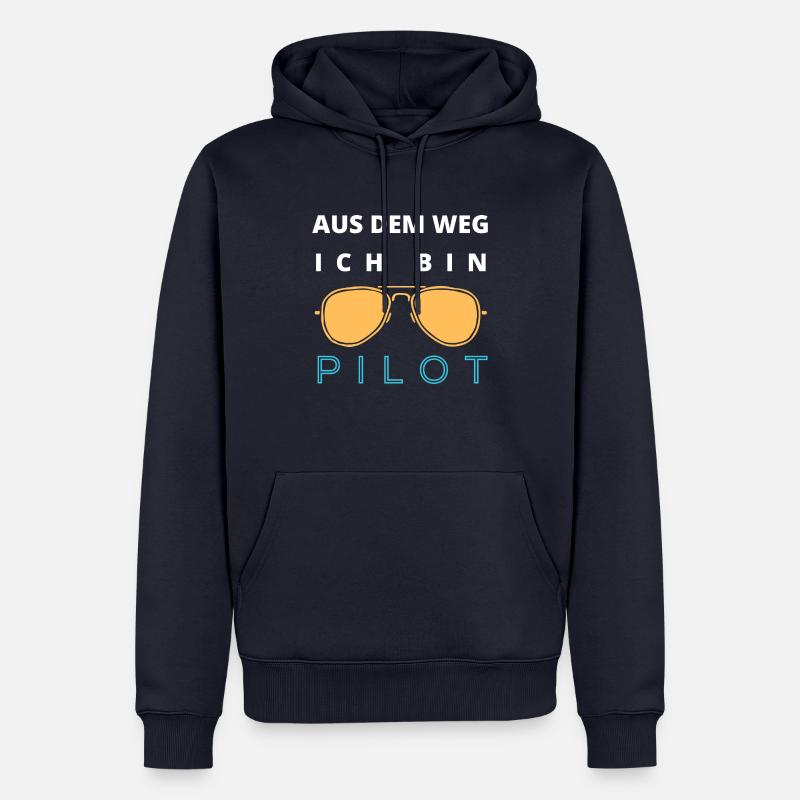 Pilot - Männer Premium Bio Hoodie - Navy