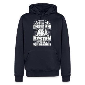 Lustiges Volleyball Shirt Alle Frauen - Männer Premium Bio Hoodie - Navy - Vorne - Nico (187cm)