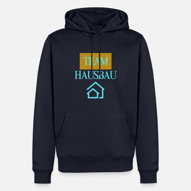 Construction de maisons d’équipe - Sweat à capuche Premium bio Homme - bleu marine