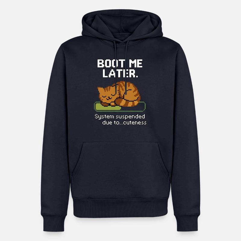 Boot mich später – Schlafmodus wegen Niedlichkeit - Männer Premium Bio Hoodie - Navy