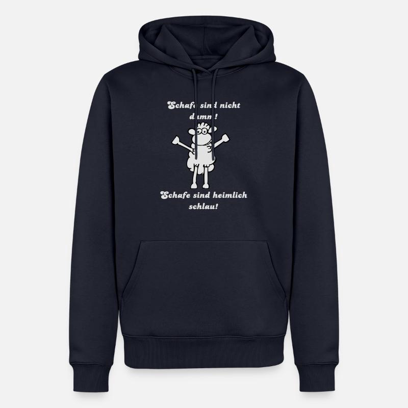 Les moutons ne sont pas stupides - Sweat à capuche Premium bio Homme - bleu marine