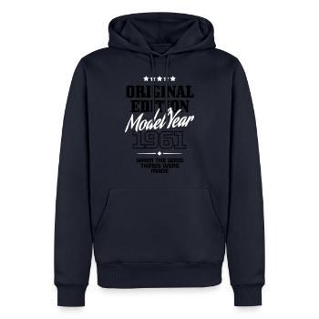 Original Edition - Model Year 1961 - Men’s Premium Organic Hoodie - navy - Front - Nico (187cm)