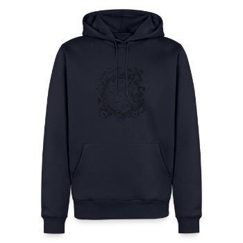 rat race / Rattenrennen / Pilze - Männer Premium Bio Hoodie - Navy - Vorne - Nico (187cm)