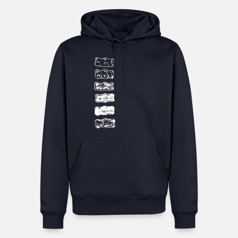 Oursons en caoutchouc - Sweat à capuche Premium bio Homme - bleu marine
