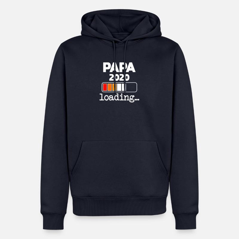 Papa 2020 loading... - Männer Premium Bio Hoodie - Navy