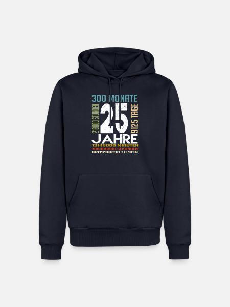 Anniversaire 25 ans idée cadeau - Sweat à capuche Premium bio Homme - bleu marine