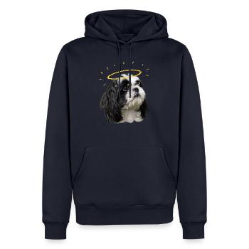 heiliges shih tzu - Männer Premium Bio Hoodie - Navy - Vorne - Nico (187cm)