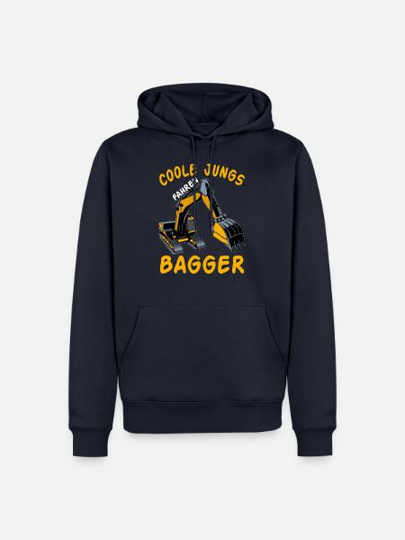 Kinder Bagger Baggerfahrer Baggerführer Baustelle - Männer Premium Bio Hoodie - Navy