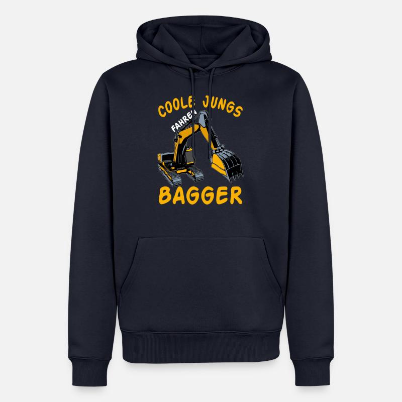 Kinder Bagger Baggerfahrer Baggerführer Baustelle - Männer Premium Bio Hoodie - Navy