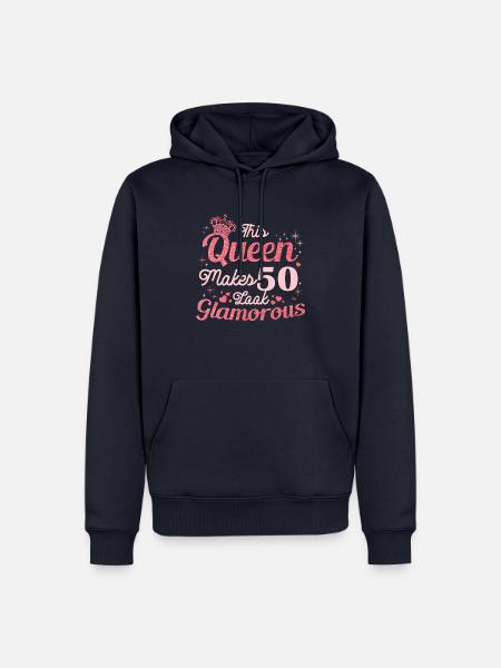 Geburtstag Königin wird 50 50. Geburtstag Frauen - Herre Premium økologisk hoodie - navy