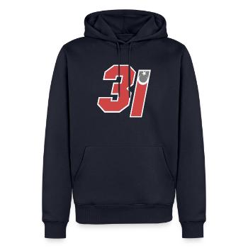 Hatay - Männer Premium Bio Hoodie - Navy - Vorne - Nico (187cm)
