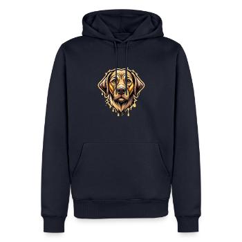 labrador retriever - Männer Premium Bio Hoodie - Navy - Vorne - Nico (187cm)