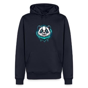 panda - Sweat à capuche Premium bio Homme - bleu marine - Devant - Nico (187cm)