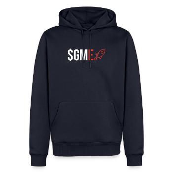 GME - Men’s Premium Organic Hoodie - navy - Front - Nico (187cm)