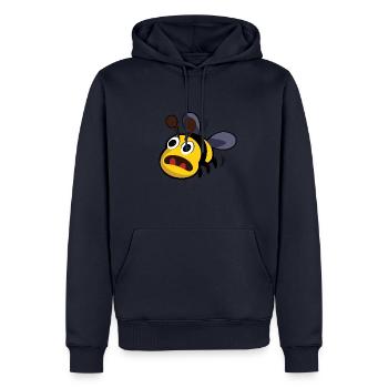 Durchgeknallte Biene - Männer Premium Bio Hoodie - Navy - Vorne - Nico (187cm)