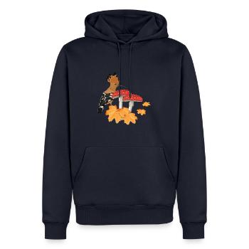Wiedehopf Herbst Vogel Vogelbeobachter Halloween - Männer Premium Bio Hoodie - Navy - Vorne - Nico (187cm)