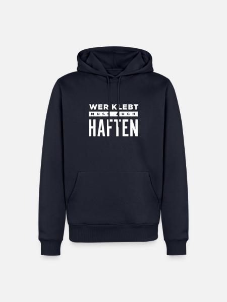 Klima Kleber haften - Männer Premium Bio Hoodie - Navy