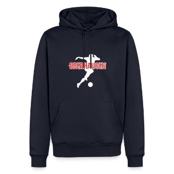 Oberhausen, meine Stadt! - Männer Premium Bio Hoodie - Navy - Vorne - Nico (187cm)