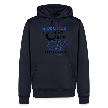 Robotics as Cardio Mechanic Engineering - Men’s Premium Organic Hoodie - navy - Front - Nico (187cm)