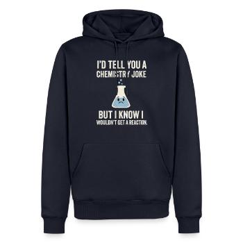 Funny Chemistry Word Game - Men’s Premium Organic Hoodie - navy - Front - Nico (187cm)